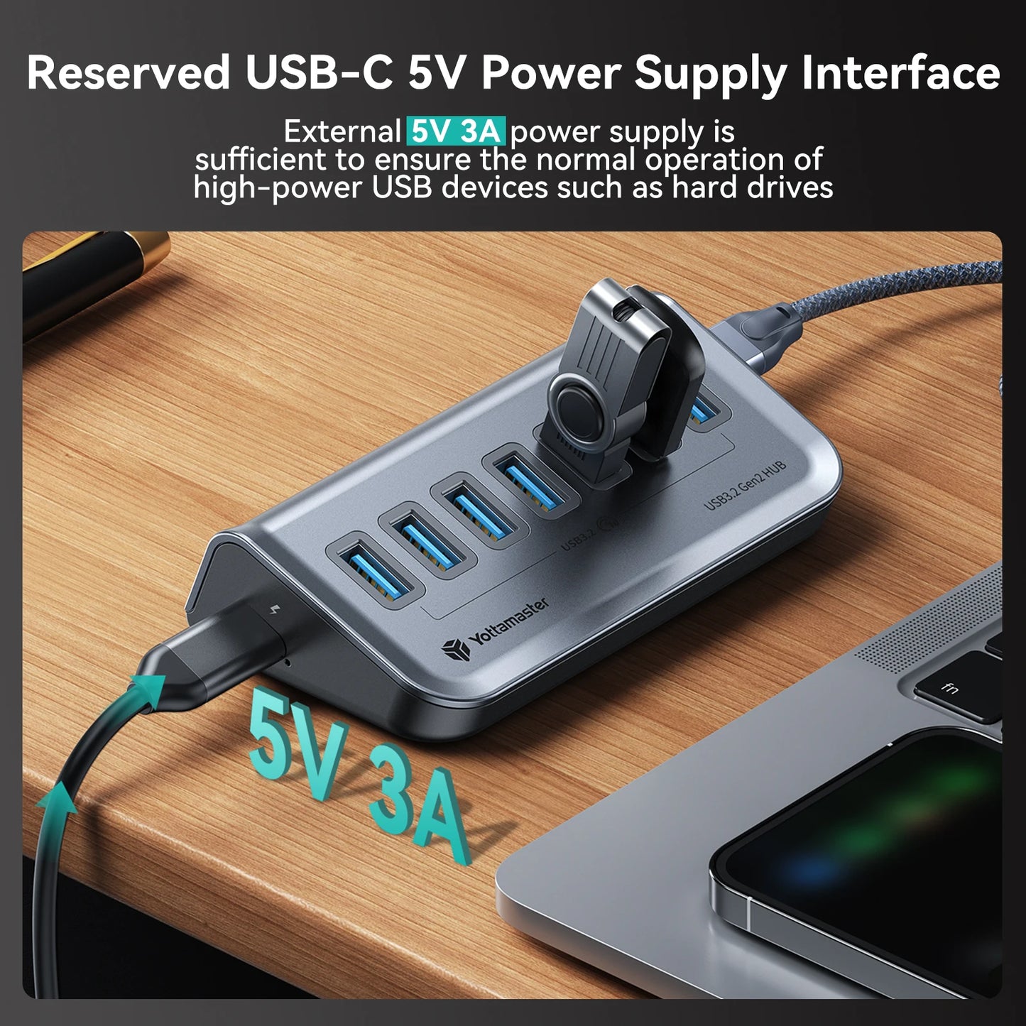 Yottamaster USB-C 3.2 Hub 7 Port