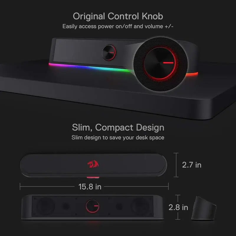 Redragon GS560 Adiemus RGB USB Desktop Soundbar